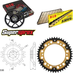Chain Kit Stealth gold for: KAWASAKI ZX-10 Tomcat 1000 8 17-45-110 DID530VX3(G&B) rivet