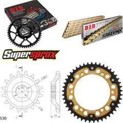 Chain Kit Stealth gold for: KAWASAKI ZX-10 Tomcat 1000 8 17-45-110 DID530ZVM-X(G&G) endless