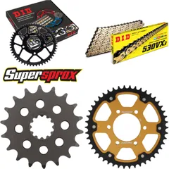 Chain Kit Stealth gold for: KAWASAKI ZX-12R 1200 00-06 18-46-116 DID530VX3(G&B) rivet