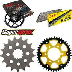 Chain Kit Stealth gold for: KAWASAKI ZRX1200 R 01-06/ZRX 17-42-110 DID530VX3 rivet