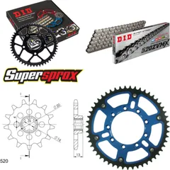 Chain Kit Stealth blue TM Enduro 125 98-00 13-51-114 DID520ZVM-X rivet