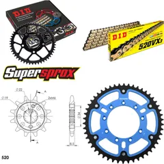 Chain Kit Stealth blue TM Cross 125 03-15/Enduro 12 12-50-114 DID520VX3(G&B) endless