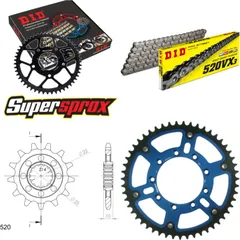Chain Kit Stealth blue TM Cross 250 /F 05-13/Cross 13-51-116 DID520VX3 endless
