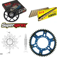 Chain Kit Stealth blue TM Cross 250 /F 05-13/Cross 13-51-116 DID520VX3(G&B) endless