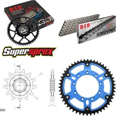 Kettensatz Stealth blau TM Cross 400 02-10/SMF400 F 13-50-116 DID520ZVM-X Niet