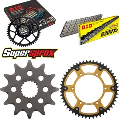 Chain Kit Stealth gold for: SUZUKI RM125 88-91/RM125 06-13 12-51-114 DID520VX3 Clip