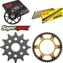 Kettensatz Stealth gold für: SUZUKI RM125 88-91/RM125 06-13 12-51-114 DID520VX3(G&B) Clip