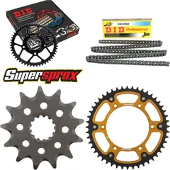 Kettensatz Stealth gold für: SUZUKI RM250 99-00 13-48-112 DID520NZ Clip