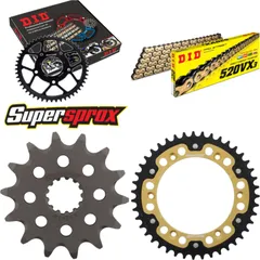 Chain Kit Stealth gold for: SUZUKI DR350 S 90-93 14-43-108 DID520VX3(G&B) endless