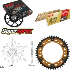 Chain Kit Stealth gold for: SUZUKI DR400 S 80-81 16-44-106 DID520ERT2(G&G) Clip
