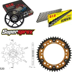Chain Kit Stealth gold for: SUZUKI DR400 S 80-81 16-44-106 DID520VX3 endless