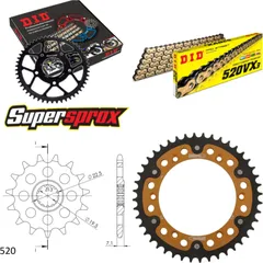Chain Kit Stealth gold for: SUZUKI DR400 S 80-81 16-44-106 DID520VX3(G&B) rivet