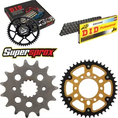 Kettensatz Stealth gold für: SUZUKI GSX400 FE Katana 81-83 15-43-104 DID530NZ Clip