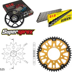 Chain Kit Stealth gold for: SUZUKI GSF400 Bandit 91-92 14-47-114 DID525VX3 Clip