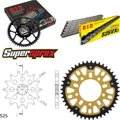 Chain Kit Stealth gold for: SUZUKI GSX-R 400 91-97 14-44-108 DID525VX3 endless