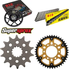 Chain Kit Stealth gold for: SUZUKI GSX750 EF 84-88/GSX75 14-43-114 DID530VX3 rivet