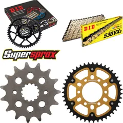 Chain Kit Stealth gold for: SUZUKI RF900 /R >530< 94-97 15-43-110 DID530VX3(G&B) rivet