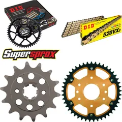 Chain Kit Stealth orange for: KTM 125 Duke 6-Loch 11-1 14-45-112 DID520VX3(G&B) rivet