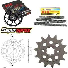Chain Kit Stealth orange for: KTM 200 Duke 15- 14-42-118 DID520NZ Clip
