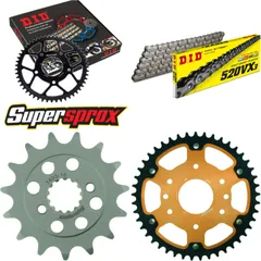 Chain Kit Stealth orange for: KTM Duke 13-15/RC 390 13-15 15-45-114 DID520VX3 rivet