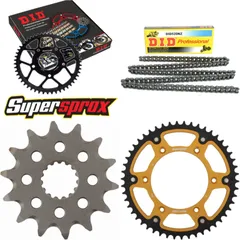 Chain Kit Stealth gold HUSA/for: KTM FE250 4T 13-14/EXC1 14-50-118 DID520NZ Clip