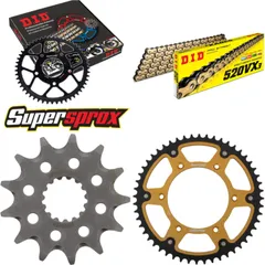 Kettensatz Stealth gold für: HUSABERG FE450 Enduro 09-12/ 13-52-118 DID520VX3(G&B) Clip