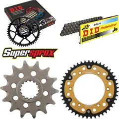 Kettensatz Stealth gold für: KTM SXC400 Tiainen Replica 9 14-45-118 DID520 Clip