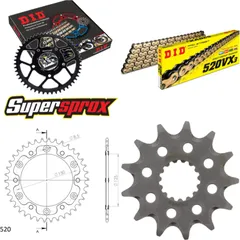Chain Kit Stealth gold for: KTM EXE125 Supermoto 00-01 13-38-106 DID520VX3(G&B) Clip