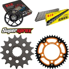 Chain Kit Stealth orange for: KTM Supermoto 950 05-08/Su 17-41-118 DID525VX3 endless