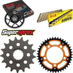 Chain Kit Stealth orange for: KTM Supermoto 950 05-08/Su 17-41-118 DID525VX3(G&B) rivet