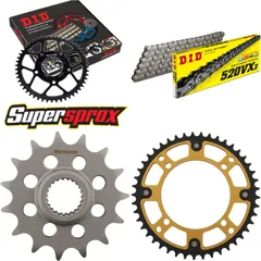 Chain Kit Stealth gold MUZ Baghira 660 97-05/Baghir 15-45-116 DID520VX3 rivet