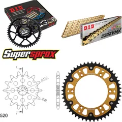 Kettensatz Stealth gold für: Gas Gas EC125 00-02/MC125 03 13-48-114 DID520ZVM-X(G&G) Endlos