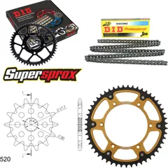 Kettensatz Stealth gold für: Gas Gas EC125 03-12 13-51-114 DID520NZ Clip