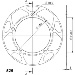 Edge-Disc Supersprox 525/47t silver ACD179247SLV