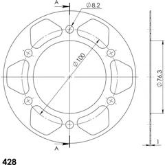 Edge-Disc Supersprox 428/42t gold ACD184442GLD