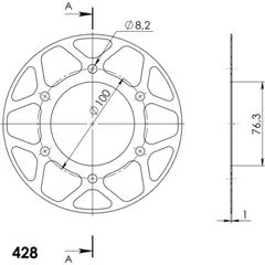 Edge-Disc Supersprox 428/48t red ACD184448RED