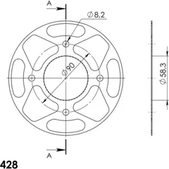 Edge-Disc Supersprox 428/45t blue ACD80345BLU