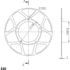 Edge-Disc Supersprox 520/46t blue ACD82346BLU