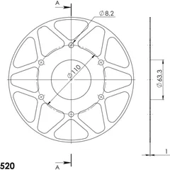 Edge-Disc Supersprox 520/45t silver ACD90545SLV