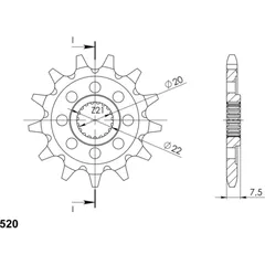 Ritzel Supersprox 520/13Z 20208-13