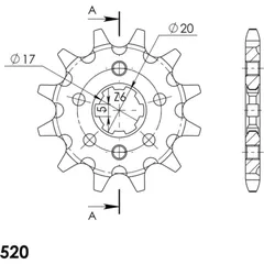 Front Sprocket Supersprox 520/13t 20205-13