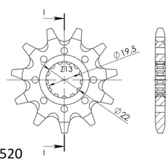 Front Sprocket Supersprox 520/11t 22310-11