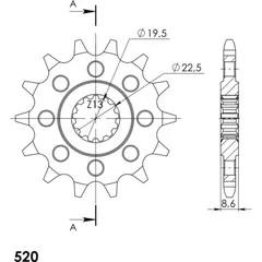 Front Sprocket Supersprox 520/14t 21447-14