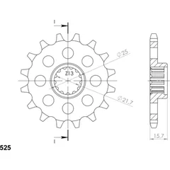 Silent Front Sprocket Supersprox 525/15t 24508S15