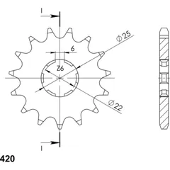Ritzel Supersprox 420/15Z