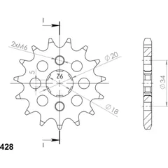 Front Sprocket Supersprox 428/15t 49300-15