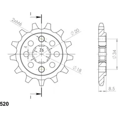 Ritzel Supersprox 520/15Z 20317-15