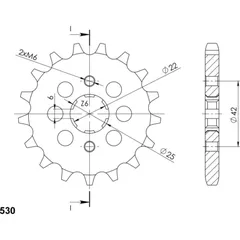 Front Sprocket Supersprox 530/17t