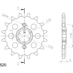 Front Sprocket Supersprox 520/13t 20281-13