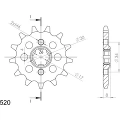 Ritzel Supersprox 520/14Z 20306-14